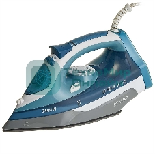 Утюг Delta LUX DL-712 белый с серо-голубым, 2400 Вт, 30 г/мин, 150 г/мин, 350 мл