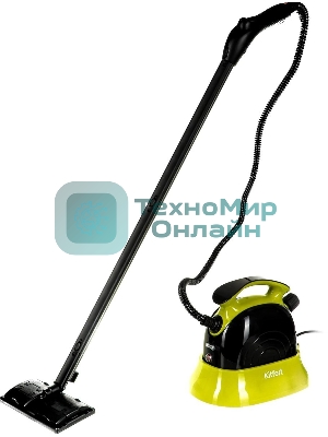 Пароочиститель напольный Kitfort КТ-9102-2 черный/салатовый