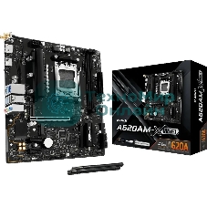 Материнская плата Asrock A620AM-X WiFi Socket AM5 AMD A620A 2xDDR5 mATX AC`97 8ch(7.1) 2.5Gg RAID+HDMI+DP