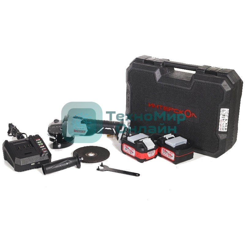 Машина шлифовальная угловая USHM-125/36V INTERSKOL