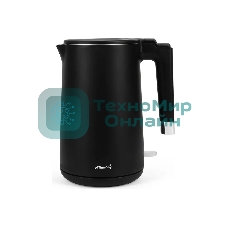 Чайник электрический Atlanta ATH-2449 черный 1.7 л, нержавейка, двухстенный