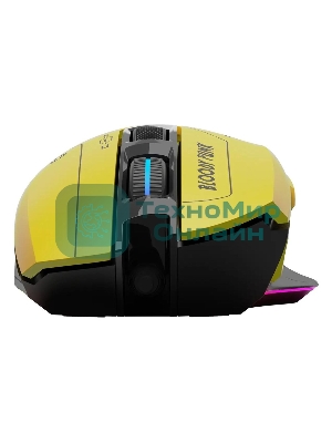 Мышь проводная A4Tech Bloody W70 Max желтый/черный, 10000 dpi, USB, кнопки - 9