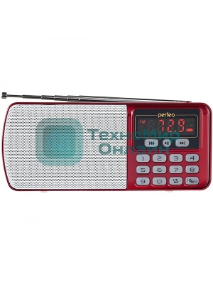 Радиоприемник цифровой Perfeo ЕГЕРЬ FM+ 70-108МГц/ MP3/ питание USB или BL5C/ красный(i120-RED)	