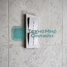 Выключатель двухклавишный WERKEL (cеребряный рифленый) W1120009