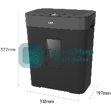 Шредер Deli ET023 черный (секр.P-4) фрагменты 8лист. 15лтр.