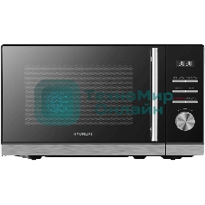 Микроволновая печь Hyundai HYM-D3005 черный/стальной, 20 л, 700 Вт, переключатели - кнопки, электронный поворотный механизм