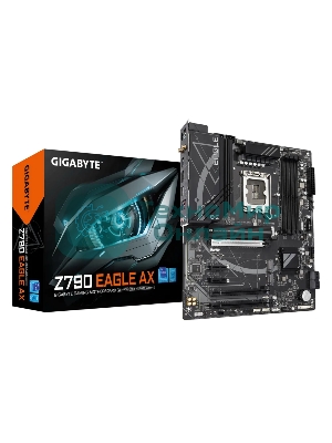 Материнская плата Gigabyte Z790 EAGLE AX, LGA 1700, Intel Z790, 4xDDR5, 4xSATA, 3xM.2, 1xPCIe 3.0 x1, 1xPCIe 4.0 x4, 1xPCIe 5.0 x16, 1xHDMI, 1xDP, 1x 2.5Gb LAN, 2xUSB-A 2.0, 4xUSB-A 3.2 Gen 1, 1xUSB 3.2 Gen 2, 7.1, ATX
