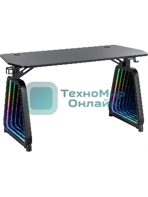 Стол игровой Cactus CS-GMD-BK-RGb столешница МДФ, черный каркас черный 136x60x75 см
