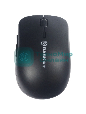 Мышь беспроводная Raskat M006W черный, 1600 dpi, радиоканал, USB, кнопки - 6
