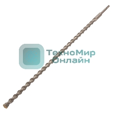 Бур по бетону Denzel двойная спираль, Cobalt W-tip, 18x600 мм, SDS PLUS