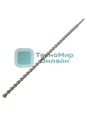 Бур по бетону Denzel двойная спираль, Cobalt W-tip, 18x600 мм, SDS PLUS