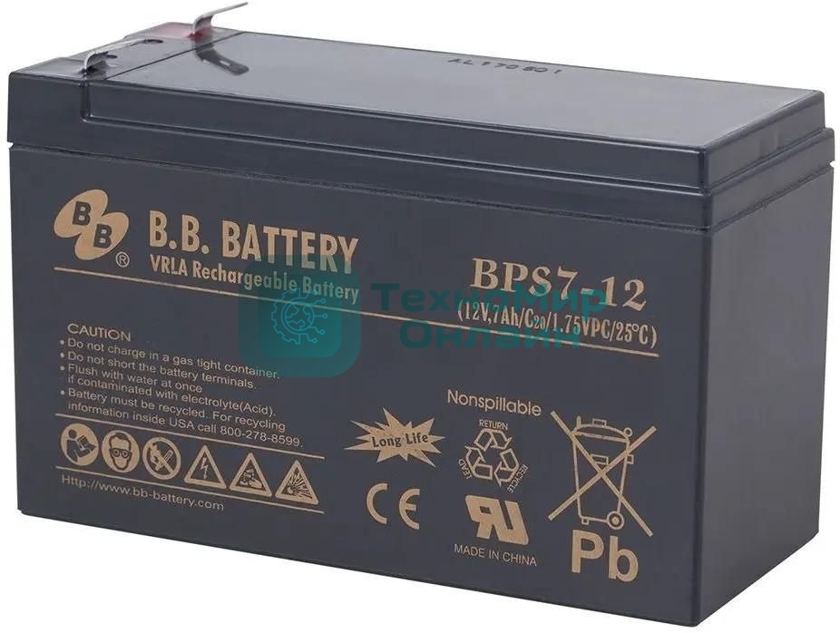 Батарея для ИБП B.B.Battery/BPS 7-12/12V/7Ah