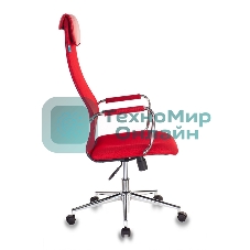 Кресло руководителя Бюрократ KB-9N/R/TW-97N красный TW-01 TW-11 сетка крестовина хром