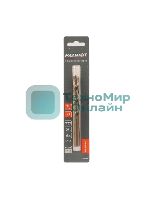 Сверло PATRIOT EXPERT по металлу, Р6М5К5, 9,0 мм, 1 шт в блистере