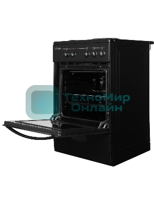 Плита электрическая Лысьва ЭП 301 МС черный, конфорок 3 электрических, духовка 57 л, 50 см x 85 см x 60 см (без крышки)