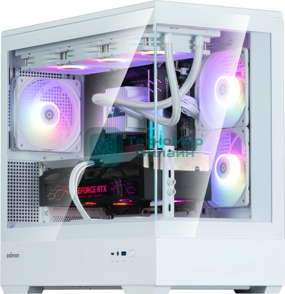 Компьютерный корпус ZALMAN P30 V2, MATX, белый, WINDOW, 2x3.5
