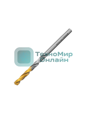 Сверло спиральное по металлу Denzel 4,2 x 75мм, Р6М5, Golden Tip