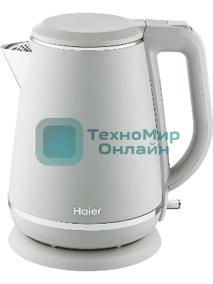 Чайник электрический Haier HK-502 1.5л. 3000Вт серый корпус: нерж.сталь/пластик (TD0029960RU)