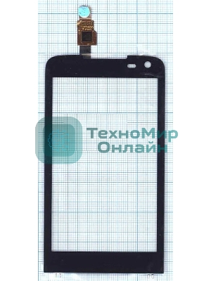 Сенсорное стекло (тачскрин) для Philips W736, черное