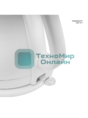 Чайник электрический Galaxy Line GL 0331, белый, пластик, 2200 Вт, 1.8 л