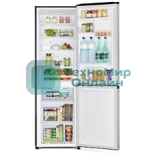 Холодильник Hitachi R-B410PUC6 BSL серебристый бриллиант двухкамерный 215/105л морозилка сверху, No Frost