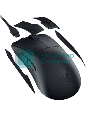 Мышь беспроводная/проводная Razer DeathAdder V3 Pro черный, 30000 dpi, радиоканал, USB, кнопки - 6