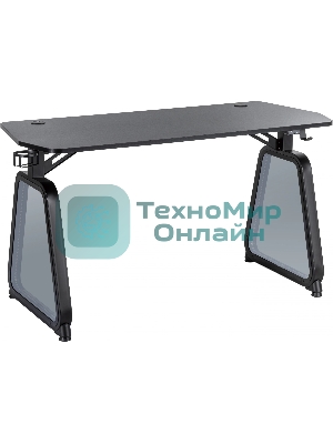 Стол игровой Cactus CS-GMD-BK-RGb столешница МДФ, черный каркас черный 136x60x75 см