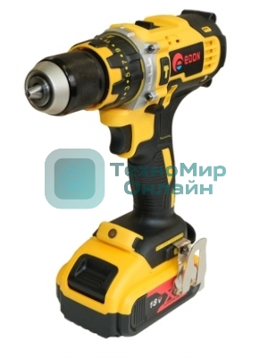 Дрель-шуруповерт Edon AD-18, 18 В, 2 Ач, 30 Нм, щеточный