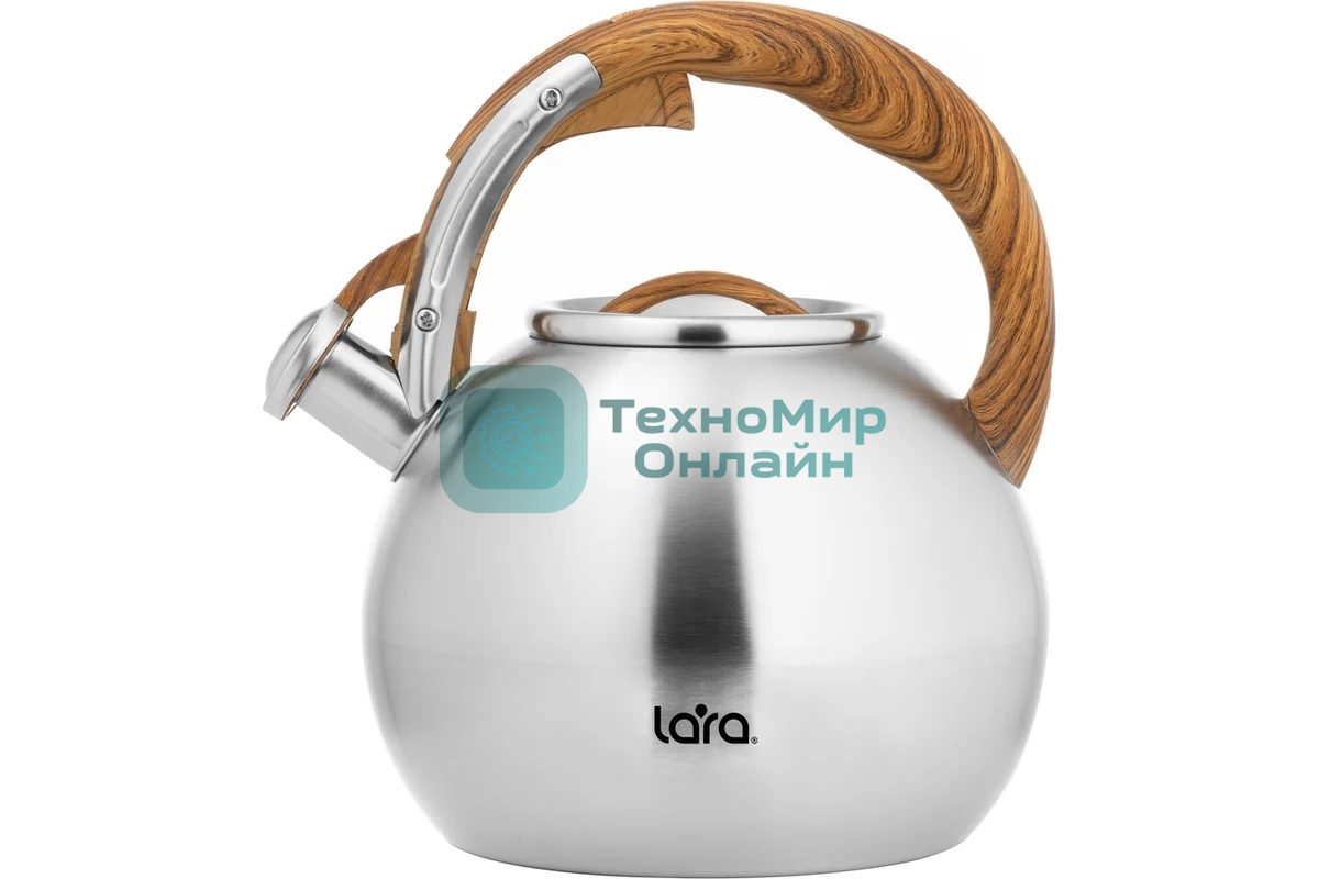 Чайник для плиты Lara LR00-82 4.5 л индукционное дно, свисток с кноп. механизмом, ручка нейлон