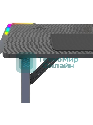 Стол игровой Cactus CS-GTZ-BK-RGb столешница ДСП, черный каркас черный