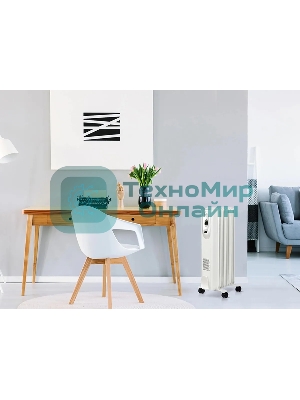 Обогреватель масляный Ballu Comfort BOH/CM-11WDN (11 секций) белый, 2200 Вт, 27 м2, термостат