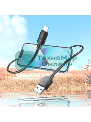 Кабель Hoco X96 Hyper iP USB (m)-Lightning (m) 1м черный коробка