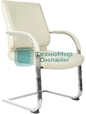 Кресло Бюрократ T-8010-LOW-V бежевый, экокожа