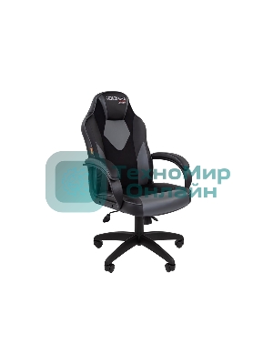 Кресло Chairman game 17 черный, экокожа, 120 кг, механизм качания