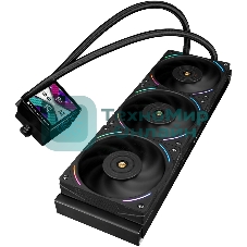 Система жидкостного охлаждения Thermalright Frozen Vision 360 V2 (360мм, LED, Black, ARGB/Fans: 3x120мм, 69CFM, 27dBA, 2150RPM/Pump height 60мм, 23dBA, 3000RPM, Rad thickness 27мм/S: 1700, 1200, 1851, 115X, 2011, 2066, AM5, AM4)
