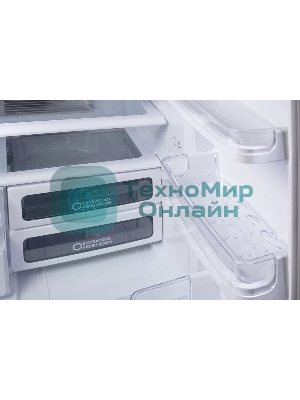 Холодильник Sharp SJ-EX93PBE бежевый трехкамерный 345/211л морозилка снизу, No Frost, Side by Side