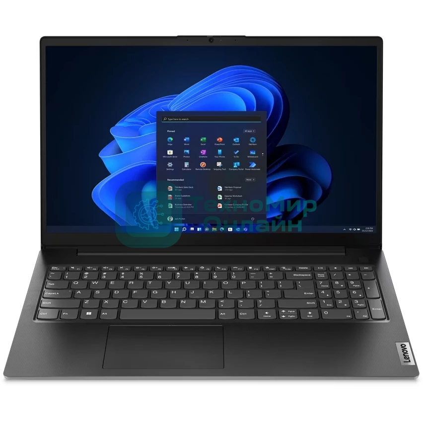 Ноутбук Lenovo V15 G4 AMN/15.6 FHD TN/Ryzen 5 7520U/8Gb/256Gb/No OS/черный