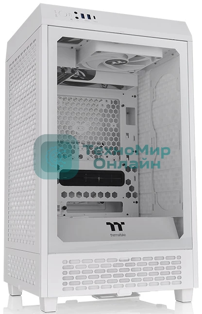 Компьютерный корпус Thermaltake The Tower 200 белый без БП miniITX 11x120мм 5x140мм 2xUSB 3.0 1xUSB3.1 audio bott PSU