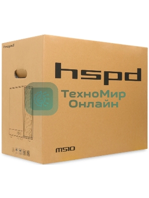 Компьютерный корпус без блока питания HSPD M510, Mesh Mid Tower, черный, TG, 0.5 SPCC, no fans ATX, mATX, mITX 180/280/160мм 1x2.5