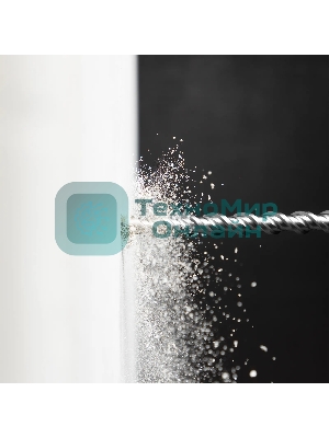 Бур по бетону Denzel двойная спираль, Cobalt W-tip, 18x600 мм, SDS PLUS