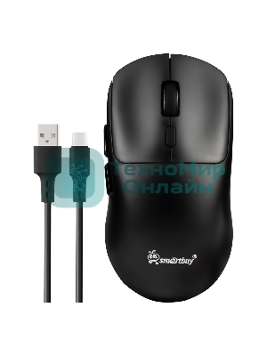 Мышь игровая беспроводная Dual BT+USB с зарядкой Smartbuy X7 черная (SBM777DAG) /40.  