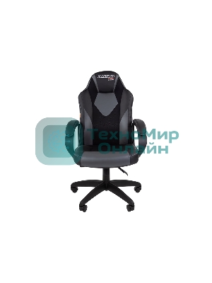 Кресло Chairman game 17 черный, экокожа, 120 кг, механизм качания