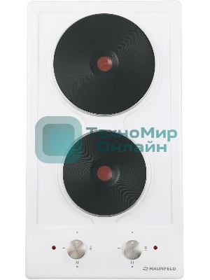 Электрическая варочная панель Maunfeld EEHE.32.4W, конфорок: 2 шт., эмаль, независимая, белый