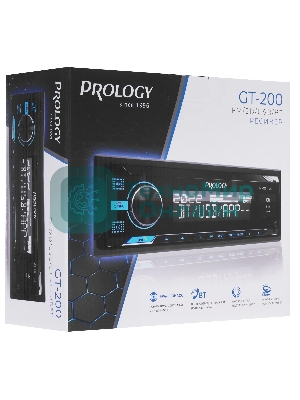 Автомагнитола Prology GT-200, 1 DIN, Bluetooth, USB Type-A, AUX, пульт ДУ