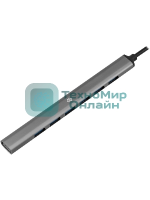 USB-концентратор Digma DHUB-7USB-AC-2.0, USB-C + USB-A, USB 2.0 7 портов, USB