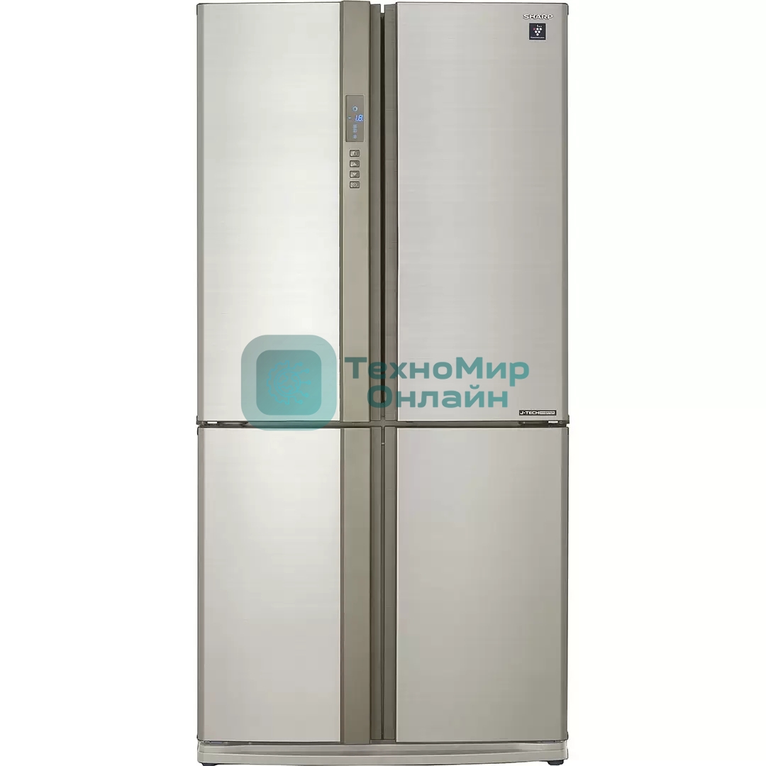 Холодильник Sharp SJ-EX93PBE бежевый трехкамерный 345/211л морозилка снизу, No Frost, Side by Side