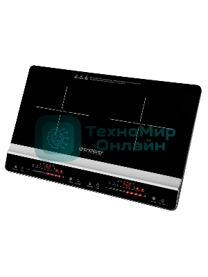 Плитка электрическая индукционного типа с двумя конфорками Endever Skyline IP-66, черный, мощность 1800 Вт+1300 Вт, диаметр посуды 12-26 см, 2 шт/уп