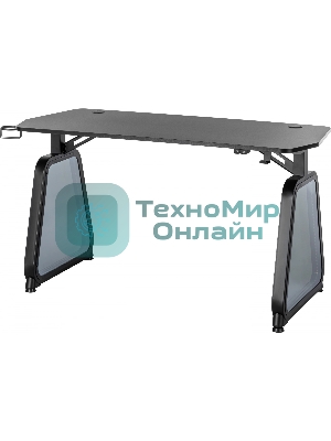 Стол игровой Cactus CS-GMD-BK-RGb столешница МДФ, черный каркас черный 136x60x75 см