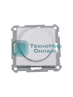 Светорегулятор поворотно-нажимной AtlasDesign 400Вт механизм бел. SE ATN000123