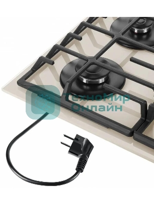 Газовая варочная панель Maunfeld EGHG.64.6CBG/G, 4 конфорки, закаленное стекло, бежевый